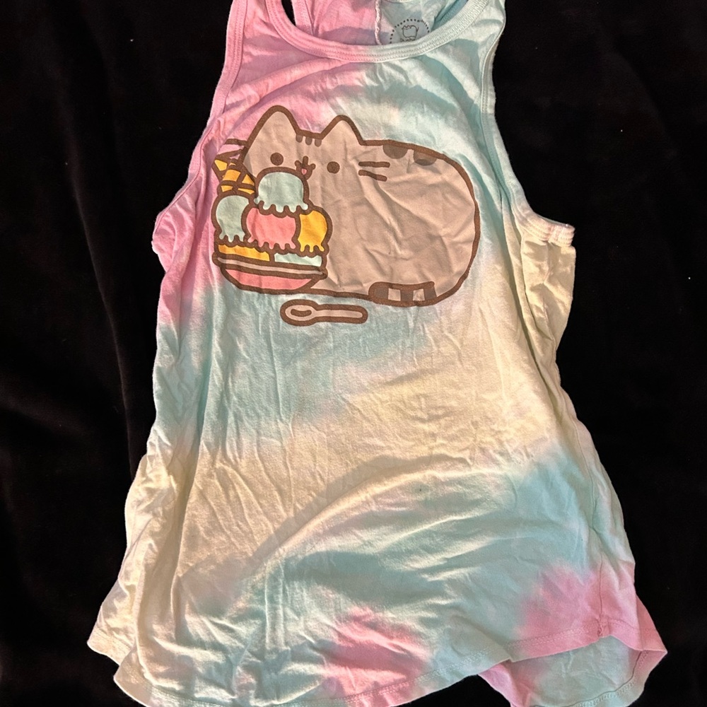 Multi color kids kitty shirt